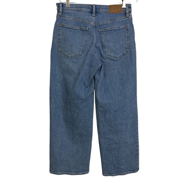 Madewell The Perfect Vintage Wide Leg Jeans 27P Petite Womens Blue Casual 26.5in - Picture 2 of 11
